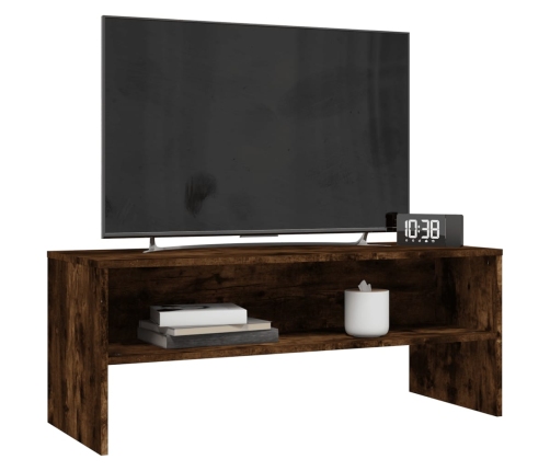 vidaXL Mueble de TV madera contrachapada roble ahumado 100x40x40 cm