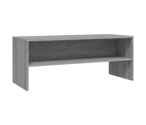 vidaXL Mueble de TV madera contrachapada gris Sonoma 100x40x40 cm