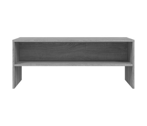 vidaXL Mueble de TV madera contrachapada gris Sonoma 100x40x40 cm