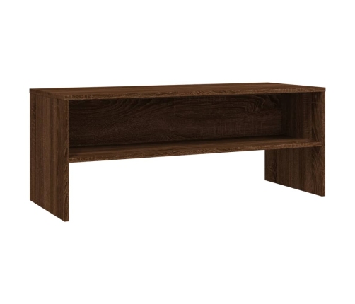 Mueble de TV madera contrachapada roble marrón 100x40x40 cm