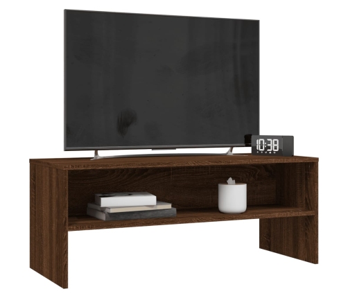 Mueble de TV madera contrachapada roble marrón 100x40x40 cm