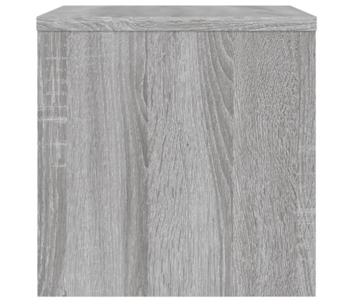 Mesita de noche madera contrachapada gris Sonoma 40x30x30 cm