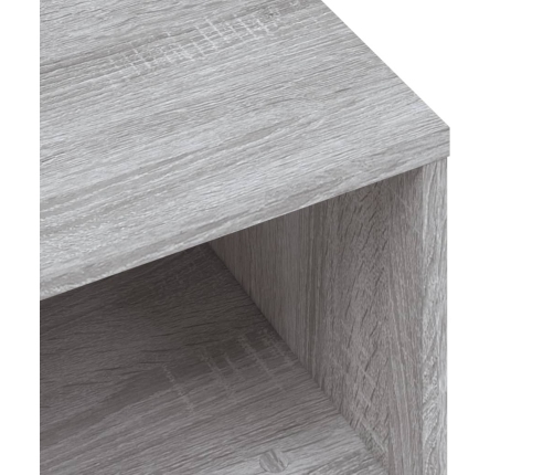 Mesita de noche madera contrachapada gris Sonoma 40x30x30 cm