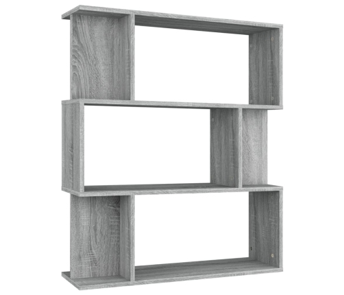 vidaXL Estantería/Biombo madera contrachapada gris Sonoma 80x24x96 cm