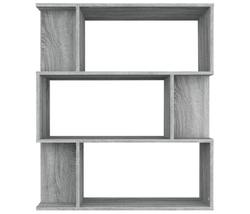 vidaXL Estantería/Biombo madera contrachapada gris Sonoma 80x24x96 cm