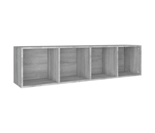 vidaXL Estantería/mueble de TV contrachapada gris Sonoma 36x30x143 cm