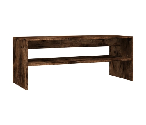 Mesa de centro madera contrachapada roble ahumado 100x40x40 cm