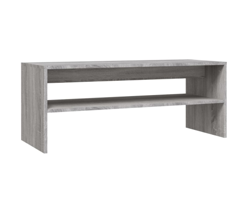 Mesa de centro madera contrachapada gris Sonoma 100x40x40 cm