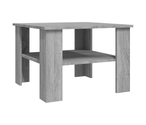 Mesa de centro de madera contrachapada gris Sonoma 60x60x42 cm