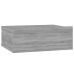 Mesita de noche flotante 2 uds madera gris Sonoma 40x30x15 cm