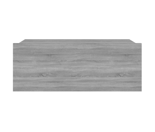 Mesita de noche flotante 2 uds madera gris Sonoma 40x30x15 cm