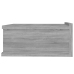 Mesita de noche flotante 2 uds madera gris Sonoma 40x30x15 cm