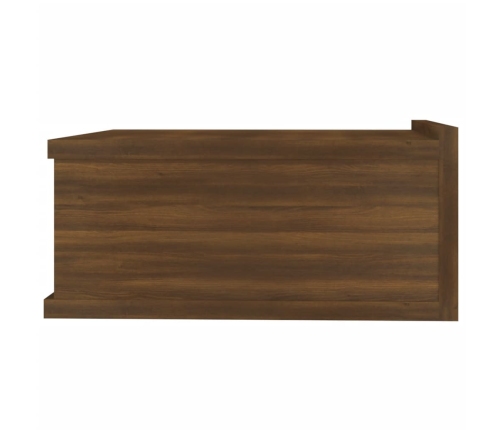 vidaXL Mesita de noche flotante 2 uds madera roble marrón 40x30x15cm