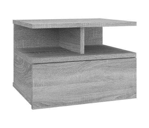 vidaXL Mesita de noche flotante 2 uds madera gris Sonoma 40x31x27 cm