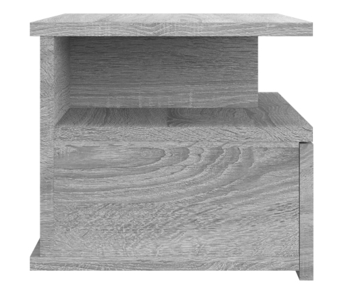 vidaXL Mesita de noche flotante 2 uds madera gris Sonoma 40x31x27 cm