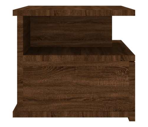 vidaXL Mesita de noche flotante 2 uds madera roble marrón 40x31x27 cm