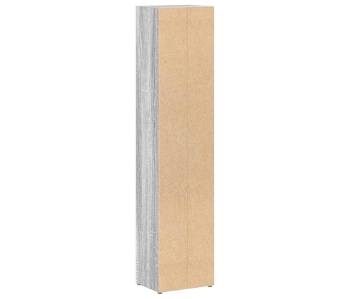 Estantería para CD 2 uds madera gris Sonoma 21x16x93,5 cm