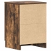 Mesita de noche madera contrachapada roble ahumado 38x35x56 cm