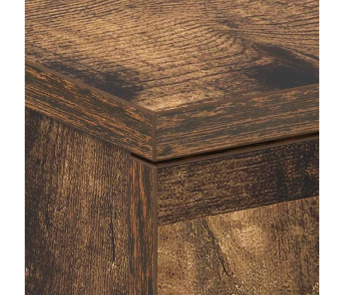 Mesita de noche madera contrachapada roble ahumado 38x35x56 cm