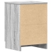Mesita de noche madera contrachapada gris Sonoma 38x35x56 cm