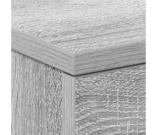 Mesita de noche madera contrachapada gris Sonoma 38x35x56 cm