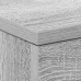 Mesita de noche madera contrachapada gris Sonoma 38x35x56 cm