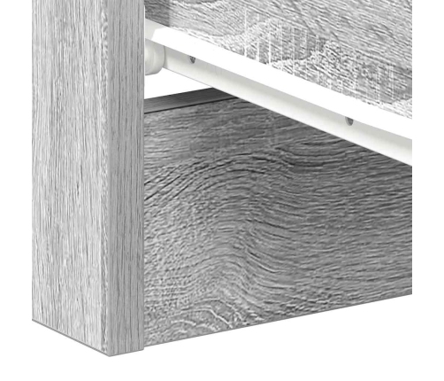 Mesita de noche madera contrachapada gris Sonoma 38x35x56 cm