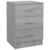 Mesitas de noche 2 uds madera gris Sonoma 38x35x56 cm