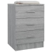 Mesitas de noche 2 uds madera gris Sonoma 38x35x56 cm