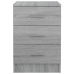 Mesitas de noche 2 uds madera gris Sonoma 38x35x56 cm