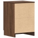 Mesita de noche madera contrachapada marrón roble 38x35x56 cm