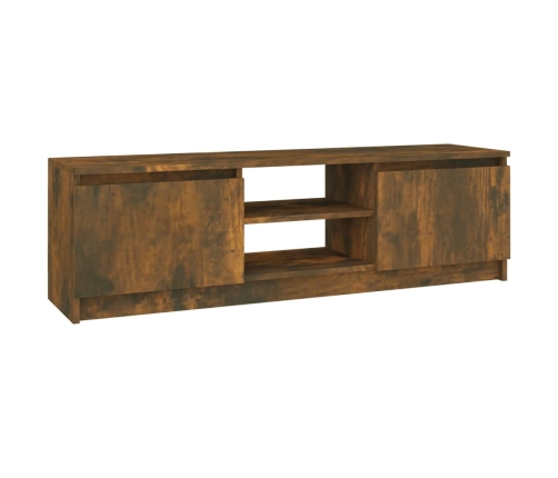 Mueble para TV madera contrachapada roble ahumado 120x30x35,5cm