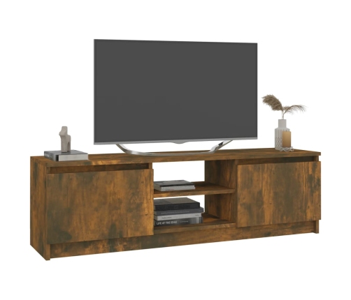 Mueble para TV madera contrachapada roble ahumado 120x30x35,5cm