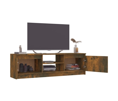 Mueble para TV madera contrachapada roble ahumado 120x30x35,5cm