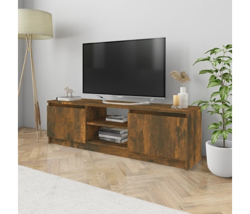 Mueble para TV madera contrachapada roble ahumado 120x30x35,5cm