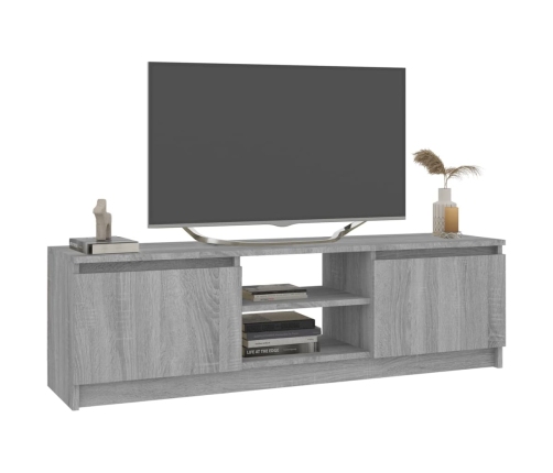 Mueble para TV madera contrachapada gris Sonoma 120x30x35,5 cm