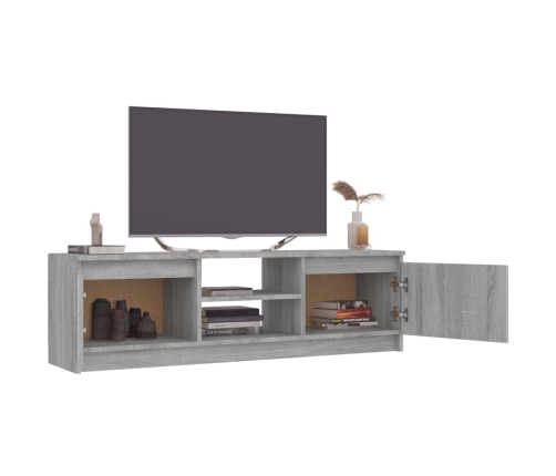 Mueble para TV madera contrachapada gris Sonoma 120x30x35,5 cm