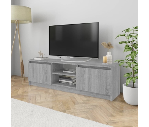 Mueble para TV madera contrachapada gris Sonoma 120x30x35,5 cm