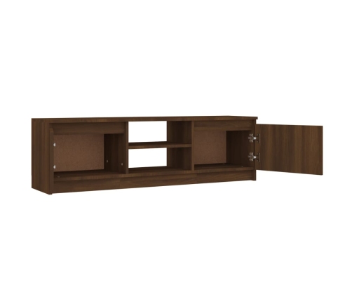 vidaXL Mueble para TV madera contrachapada roble marrón 120x30x35,5 cm