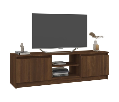 vidaXL Mueble para TV madera contrachapada roble marrón 120x30x35,5 cm