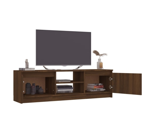 vidaXL Mueble para TV madera contrachapada roble marrón 120x30x35,5 cm