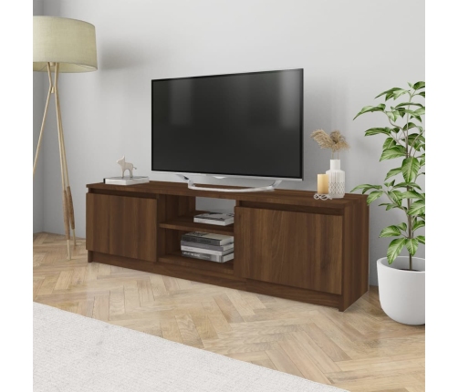 vidaXL Mueble para TV madera contrachapada roble marrón 120x30x35,5 cm