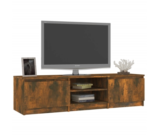 vidaXL Mueble para TV madera contrachapada roble ahumado 140x40x35,5cm