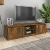 Mueble para TV madera contrachapada roble ahumado 140x40x35,5cm