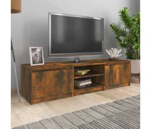 vidaXL Mueble para TV madera contrachapada roble ahumado 140x40x35,5cm