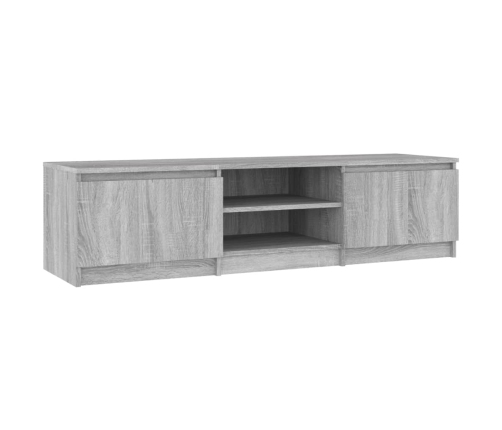 Mueble de TV madera contrachapada gris Sonoma 140x40x35,5 cm