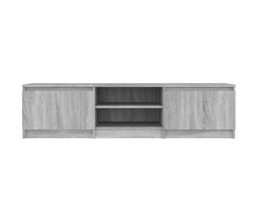 Mueble de TV madera contrachapada gris Sonoma 140x40x35,5 cm