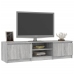 Mueble de TV madera contrachapada gris Sonoma 140x40x35,5 cm