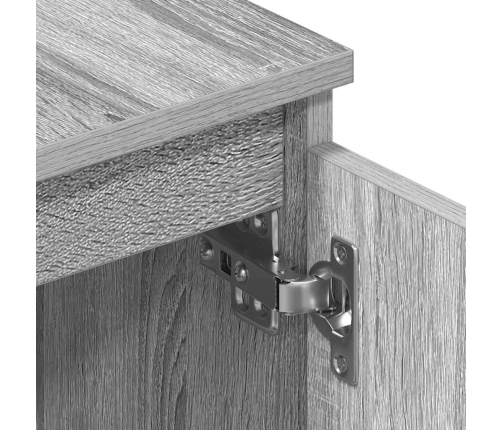 Mueble de TV madera contrachapada gris Sonoma 140x40x35,5 cm