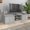 Mueble de TV madera contrachapada gris Sonoma 140x40x35,5 cm